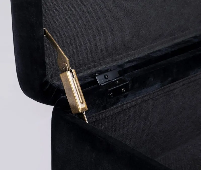 Hot Bizzotto PANCA CONTENITORE IN VELLUTO NERO - IRINA