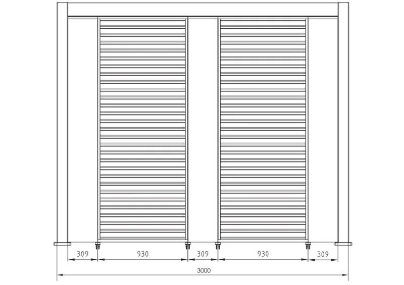 Clearance Bizzotto PANNELLO VERTICALE PERGOLA OCEAN NATURAL