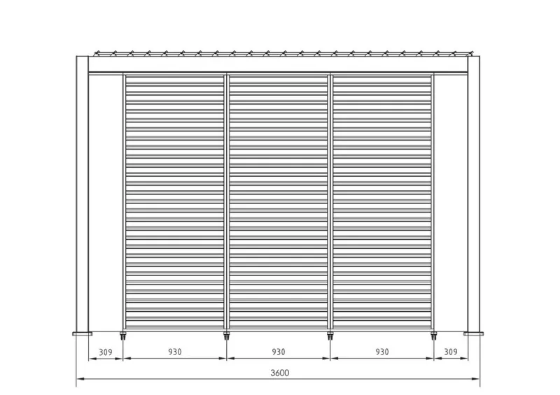 Clearance Bizzotto PANNELLO VERTICALE PERGOLA OCEAN NATURAL