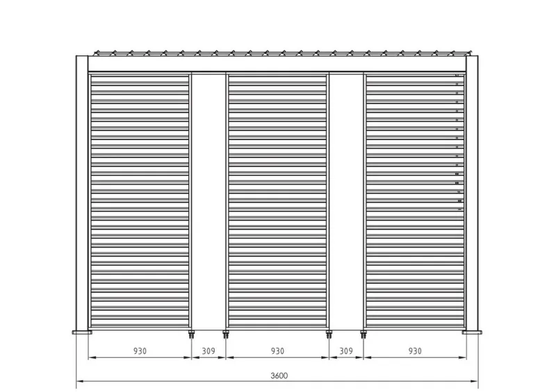 Clearance Bizzotto PANNELLO VERTICALE PERGOLA OCEAN NATURAL