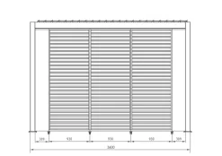 Best Bizzotto PANNELLO VERTICALE PERGOLA OCEAN ANTRAC