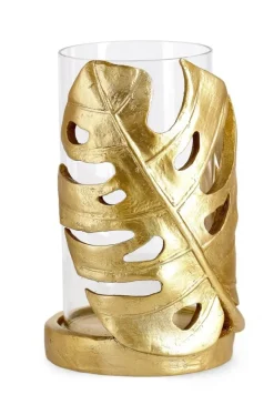 Discount Bizzotto P.CANDELA PALONG FOGLIA MONSTERA ORO H23