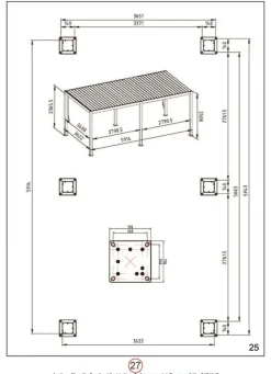 Outlet Bizzotto PERGOLA OCEAN 3.6X6 BIANCO