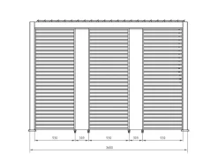 Outlet Bizzotto PERGOLA OCEAN 3.6X6 BIANCO