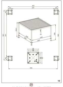 Best Bizzotto PERGOLA OCEAN 3.6X3.6 NATURAL-ANTRACITE
