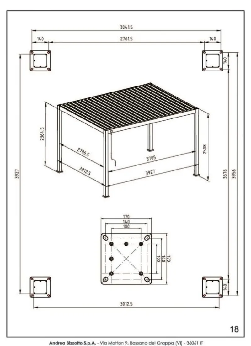 Hot Bizzotto PERGOLA OCEAN 3X4 SETA