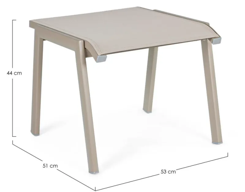 Discount Bizzotto POGGIAPIEDI IN ALLUMINIO IMPILABILE TORTORA GK51 - VICTOR