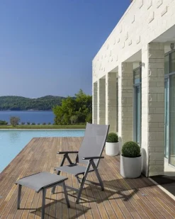 Best Bizzotto POGGIAPIEDI IN ALLUMINIO IMPILABILE ANTRACITE GK52 - CRUISE