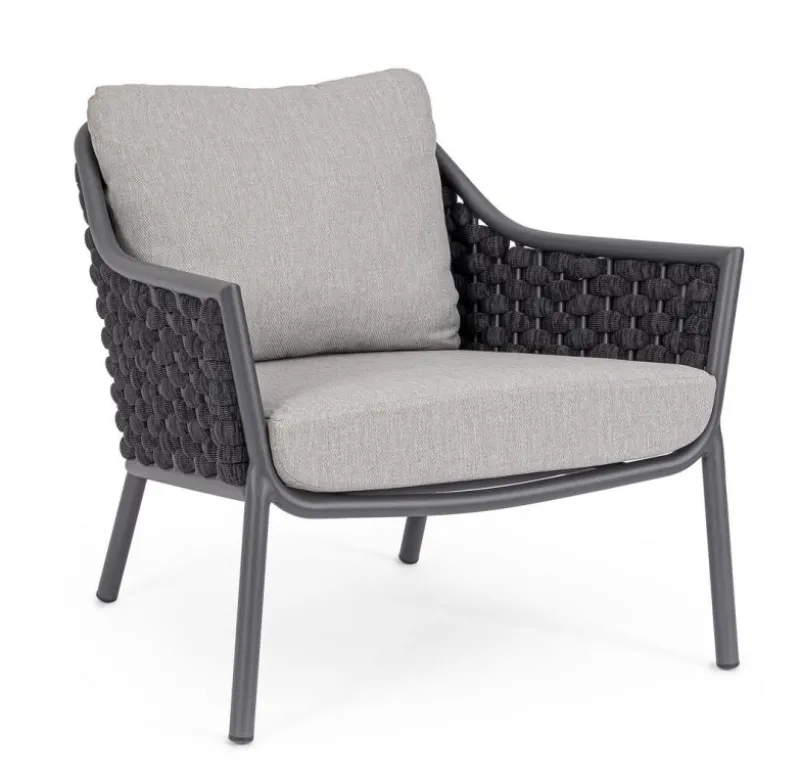 Outlet Bizzotto POLTRONA ANTRACITE QS22/GRAPHITE - EVERLY