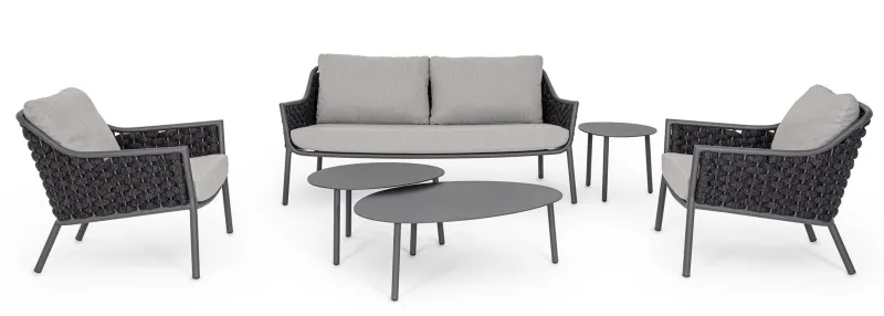 Outlet Bizzotto POLTRONA ANTRACITE QS22/GRAPHITE - EVERLY