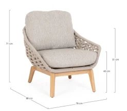 Bizzotto POLTRONA BEIGE - TAMIRES