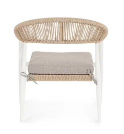 Outlet Bizzotto POLTRONA C-BR C-C JANDIA BIANCO/BEIGE