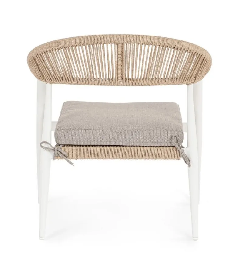 Outlet Bizzotto POLTRONA C-BR C-C JANDIA BIANCO/BEIGE