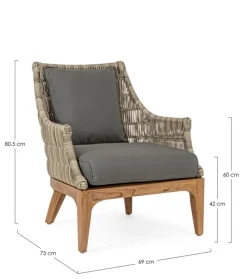 Outlet Bizzotto POLTRONA CON CUSCINO - KEILANI