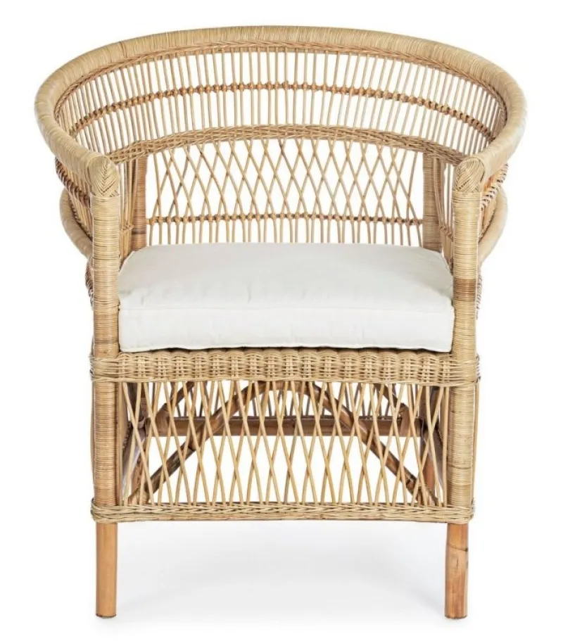 Hot Bizzotto POLTRONA CON CUSCINO IN FIBRE NATURALI - JOSEFINA