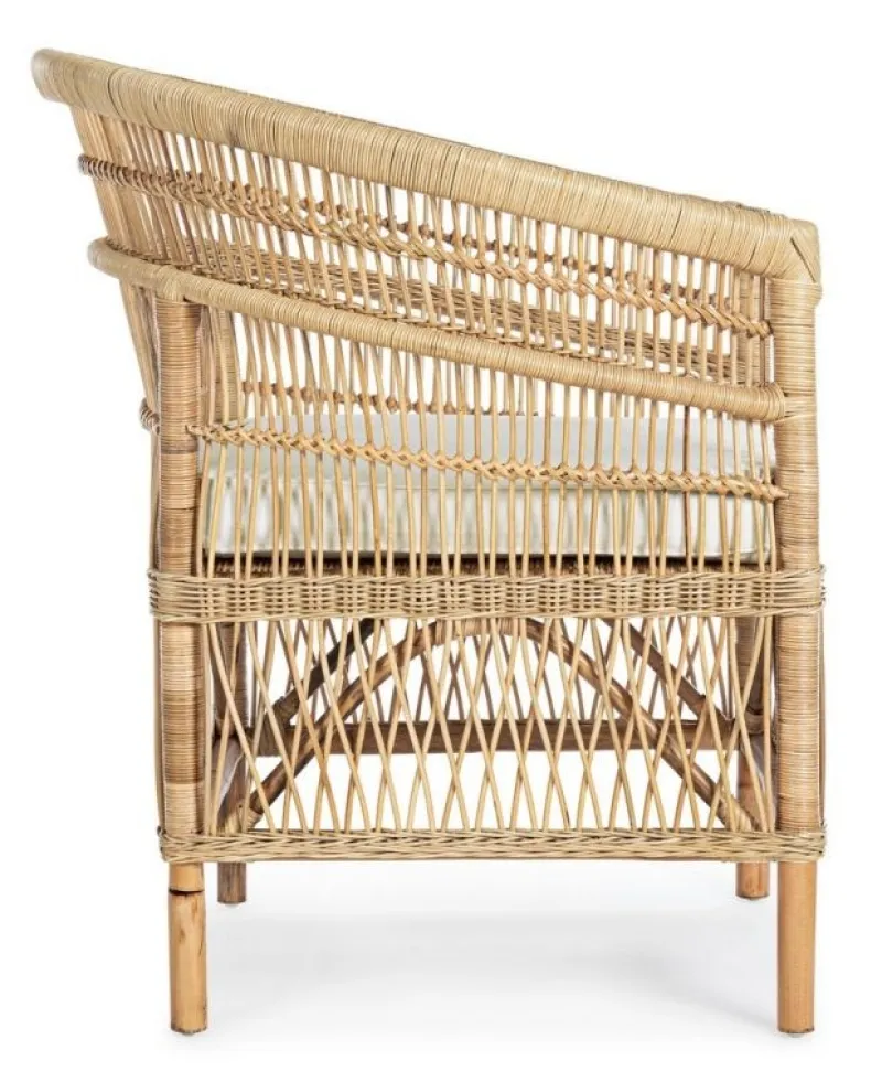 Hot Bizzotto POLTRONA CON CUSCINO IN FIBRE NATURALI - JOSEFINA