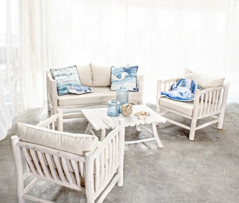 Bizzotto POLTRONA CON CUSCINO IN TEAK - SAHEL