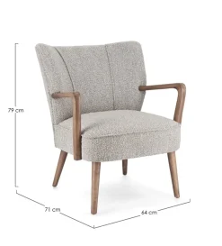 Outlet Bizzotto POLTRONA EFFETTO BOUCLE' - MORITZ