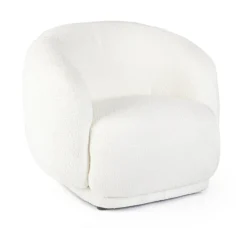 Best Bizzotto POLTRONA EFFETTO BOUCLE' BIANCO - TECLA