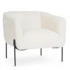 Hot Bizzotto POLTRONA EFFETTO BOUCLE' BIANCO - CLAUDINE