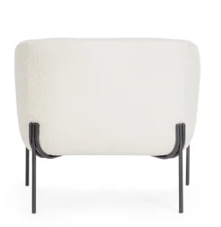Hot Bizzotto POLTRONA EFFETTO BOUCLE' BIANCO - CLAUDINE