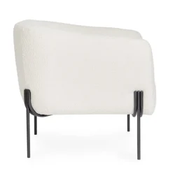 Hot Bizzotto POLTRONA EFFETTO BOUCLE' BIANCO - CLAUDINE