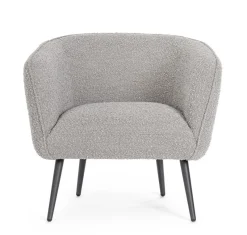 Best Bizzotto POLTRONA EFFETTO BOUCLE' GRIGIO - AVRIL