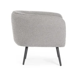 Best Bizzotto POLTRONA EFFETTO BOUCLE' GRIGIO - AVRIL