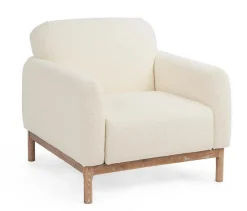 Clearance Bizzotto POLTRONA EFFETTO BOUCLE' NATURALE - DETROIT