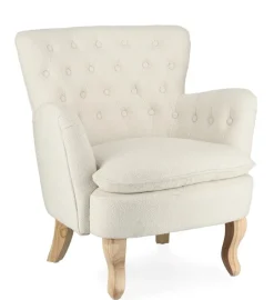 Outlet Bizzotto POLTRONA EFFETTO BOUCLE' PANNA - ORLINS