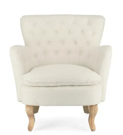 Outlet Bizzotto POLTRONA EFFETTO BOUCLE' PANNA - ORLINS