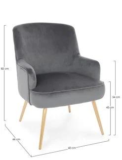 Online Bizzotto POLTRONA GRIGIA - CLELIA