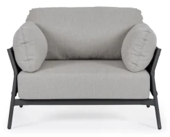 Best Bizzotto POLTRONA IN ALLUMINIO ANTRACITE QS22/GRAPHITE- PARDIS