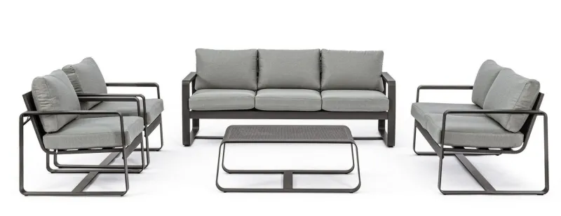 Sale Bizzotto POLTRONA IN ALLUMINIO ANTRACITE YK13 - MERRIGAN