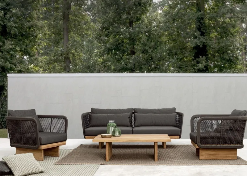 Clearance Bizzotto POLTRONA IN CORDA PER ESTERNO - XYLIA DARK