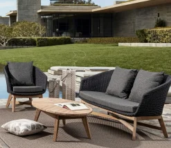 Outlet Bizzotto POLTRONA IN CORDA PER ESTERNO ANTRACITE - COACHELLA