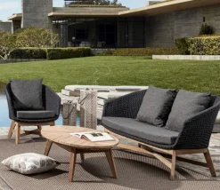 Outlet Bizzotto POLTRONA IN CORDA PER ESTERNO ANTRACITE - COACHELLA