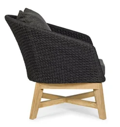 Outlet Bizzotto POLTRONA IN CORDA PER ESTERNO ANTRACITE - COACHELLA