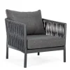 New Bizzotto POLTRONA IN CORDA PER ESTERNO ANTRACITE WG21 - FLORENCIA
