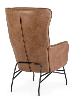 New Bizzotto POLTRONA IN ECOPELLE MARRONE - NASIRA