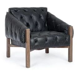 Best Bizzotto POLTRONA IN ECOPELLE NERO - HARRISON