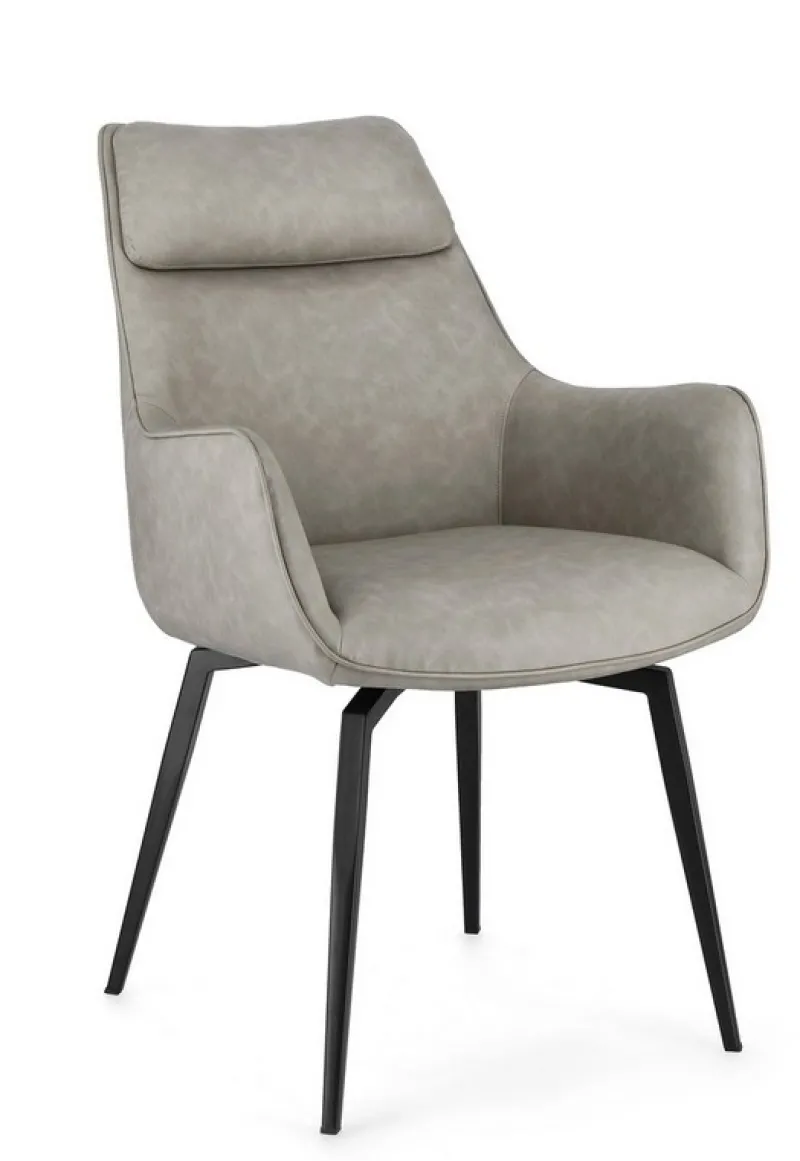 Bizzotto POLTRONA IN ECOPELLE TORTORA - LAWRENCE