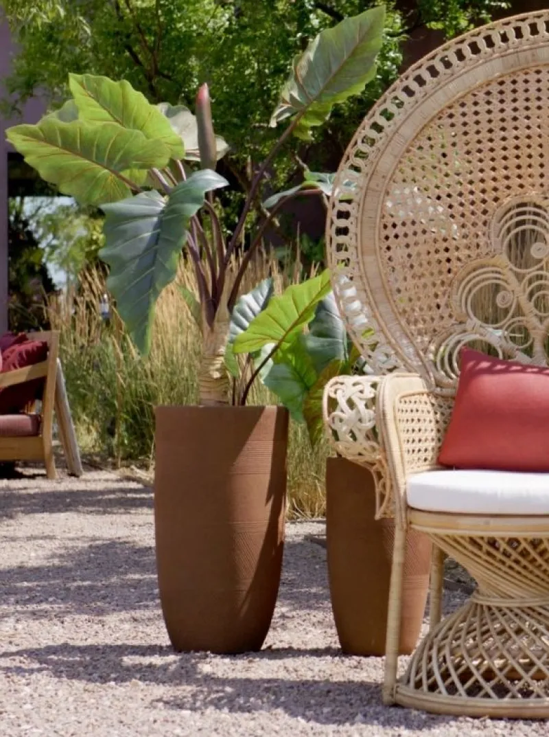 Clearance Bizzotto POLTRONA IN FIBRE NATURALI SFODERABILE NATURALE - PEACOCK