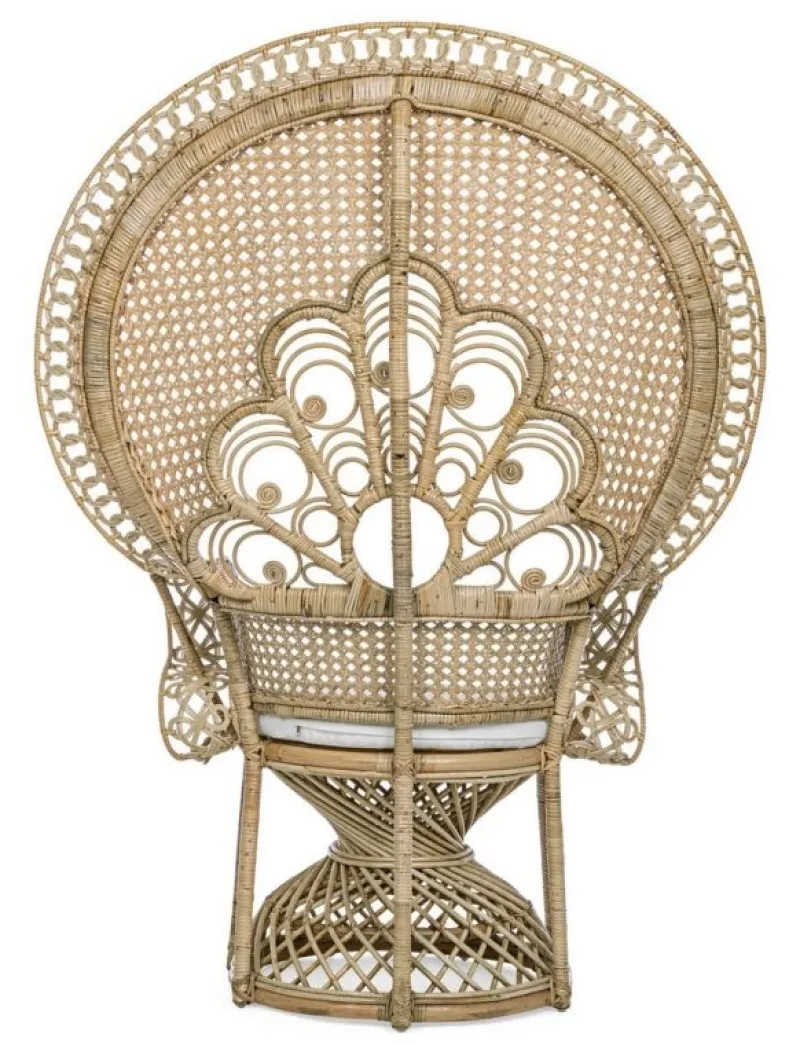 Clearance Bizzotto POLTRONA IN FIBRE NATURALI SFODERABILE NATURALE - PEACOCK