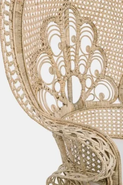 Clearance Bizzotto POLTRONA IN FIBRE NATURALI SFODERABILE NATURALE - PEACOCK