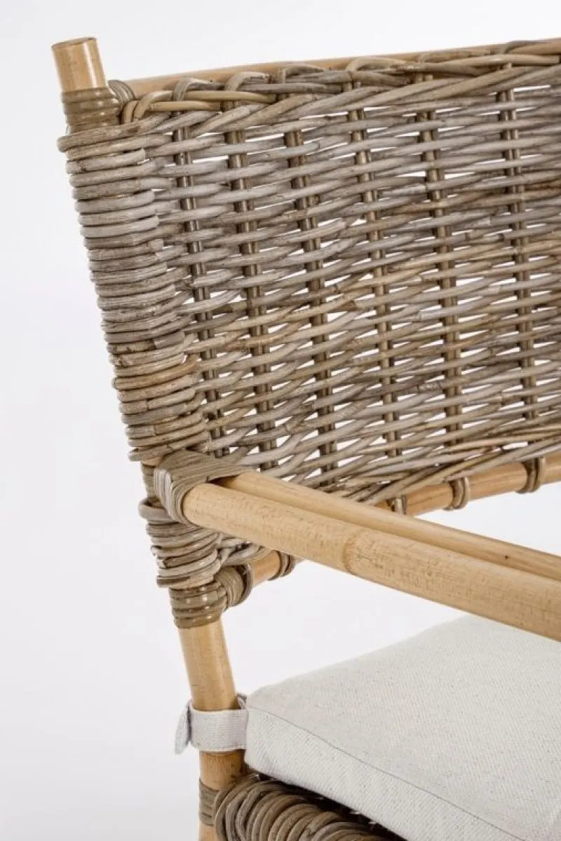 Outlet Bizzotto POLTRONA IN FIBRE NATURALI CON CUSCINO - TARIFA