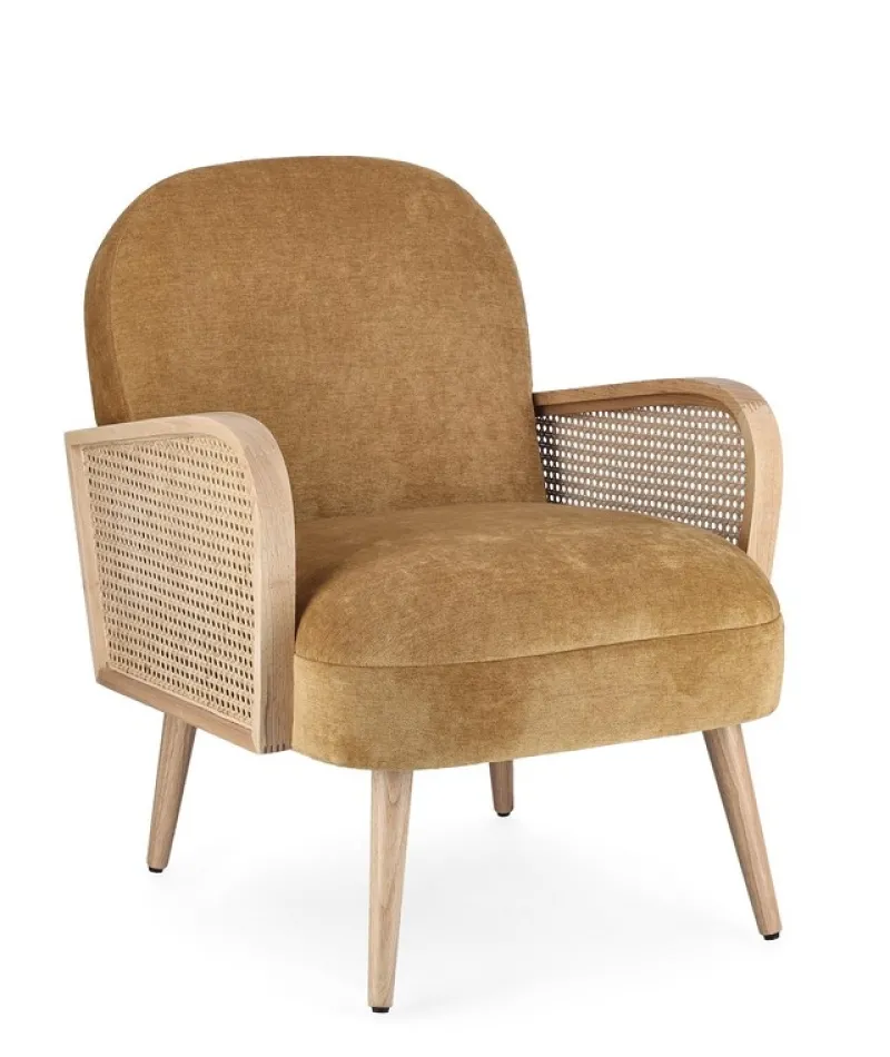 Online Bizzotto POLTRONA IN LEGNO SENAPE - DALIDA