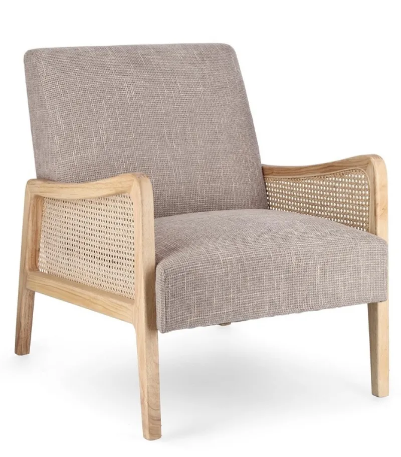 Outlet Bizzotto POLTRONA IN TESSUTO BIANCO GRIGIO - DEANNA