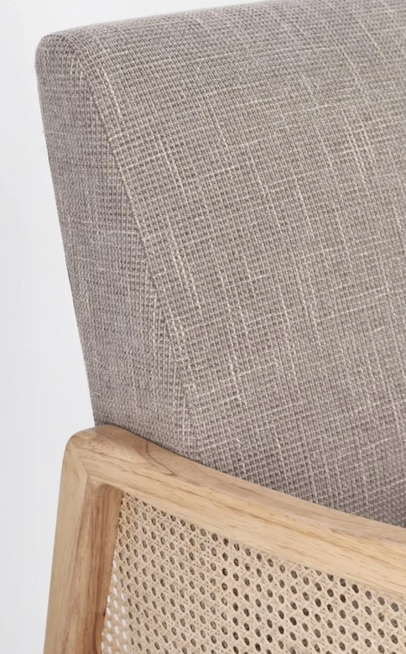 Outlet Bizzotto POLTRONA IN TESSUTO BIANCO GRIGIO - DEANNA