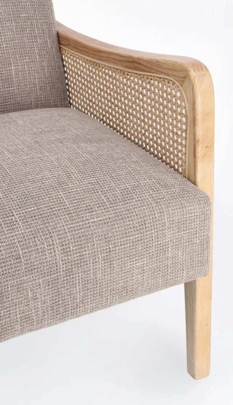 Outlet Bizzotto POLTRONA IN TESSUTO BIANCO GRIGIO - DEANNA